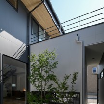 中庭・ウッドデッキ(中庭のある家)施工事例