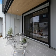 中庭・ウッドデッキ(中庭のある家)施工事例