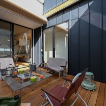 中庭・ウッドデッキ(中庭のある家)施工事例