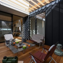 中庭・ウッドデッキ(中庭のある家)施工事例