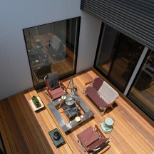 中庭・ウッドデッキ(中庭のある家)施工事例