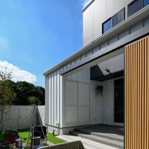 中庭・ウッドデッキ(中庭のある家)施工事例