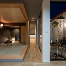 中庭・ウッドデッキ(中庭のある家)施工事例