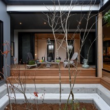 中庭・ウッドデッキ(中庭のある家)施工事例