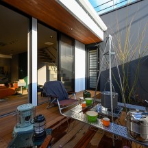 中庭・ウッドデッキ(中庭のある家)施工事例