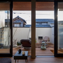 中庭・ウッドデッキ(中庭のある家)施工事例