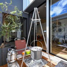 中庭・ウッドデッキ(中庭のある家)施工事例