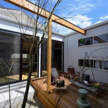 中庭・ウッドデッキ(中庭のある家)施工事例