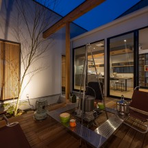 中庭・ウッドデッキ(中庭のある家)施工事例