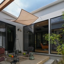 中庭・ウッドデッキ(中庭のある家)施工事例