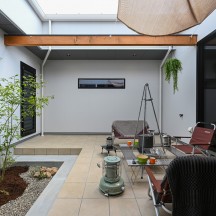 中庭・ウッドデッキ(中庭のある家)施工事例