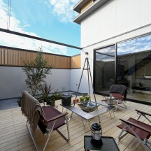 中庭・ウッドデッキ(中庭のある家)施工事例