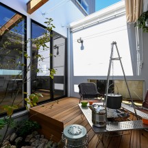 中庭・ウッドデッキ(中庭のある家)施工事例