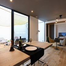 中庭・ウッドデッキ(中庭のある家)施工事例