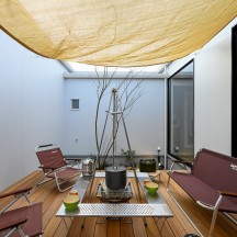 中庭・ウッドデッキ(中庭のある家)施工事例