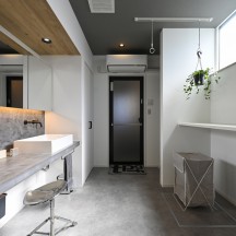 新築注文住宅竣工写真おしゃれな洗面所