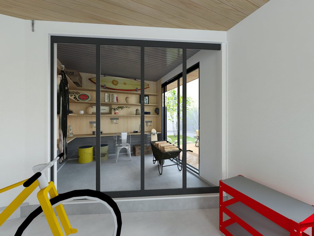 暮らしを楽しむ理想の平屋｜間取り・ガレージパース｜岡山・倉敷でおしゃれな注文住宅を手がける工務店【意匠堂】